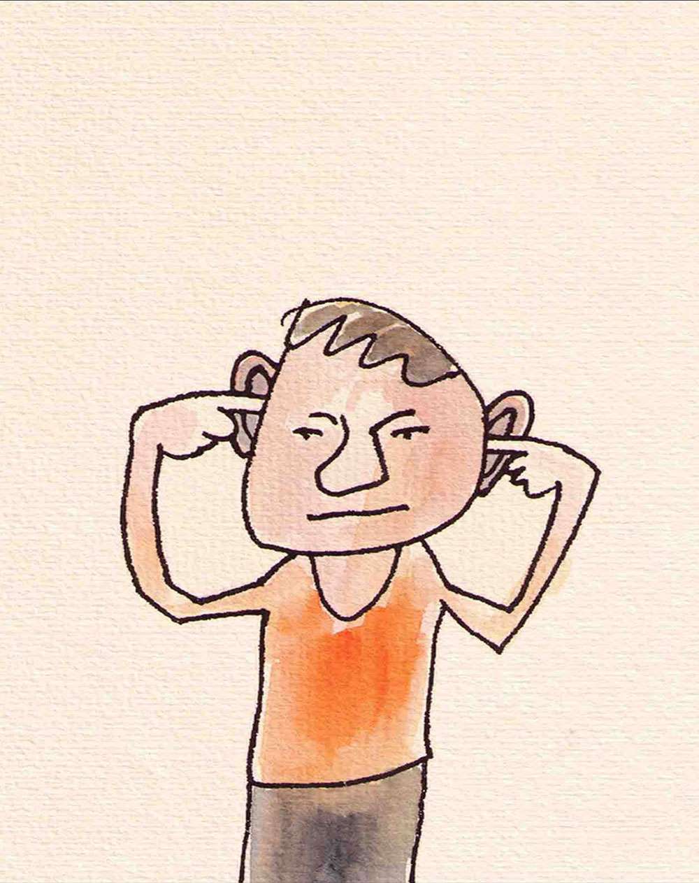 Kind das sich die Ohren zuhält